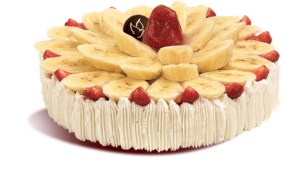 tekpat Çilekli muzlu pasta
